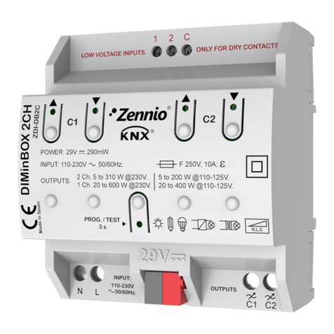 Zennio DIMinBOX 2CH ZDI-DB2C quick start guide