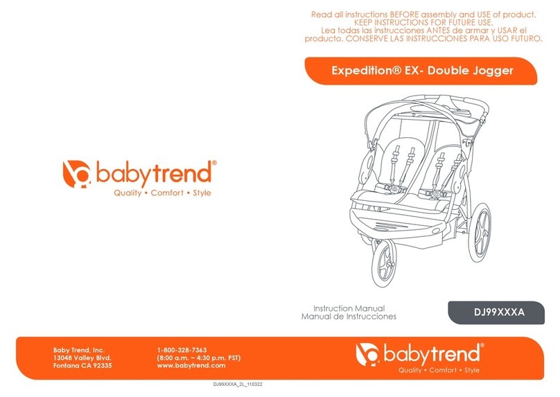 Baby Trend Expedition EX Double Jogger instruction manual Baby Trend Expedition EX Double Jogger instruction manual