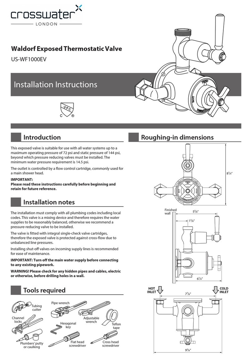 Crosswater US-WF1000EV installation instructions