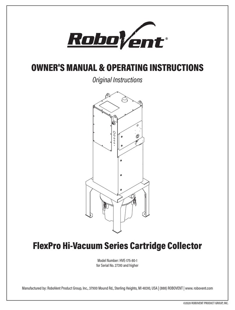 RoboVent FlexPro Hi-Vacuum Series Owner's manual & operating instructions