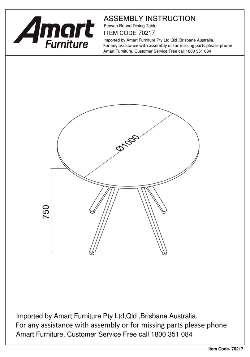 Amart Furniture Etowah 70217 Assembly instructions Amart Furniture Etowah 70217 Assembly instructions
