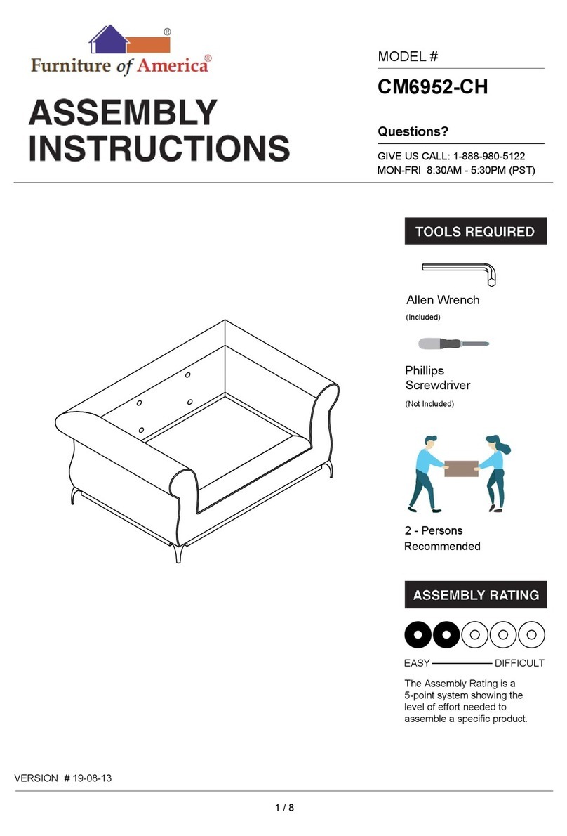Furniture of America CM6952-CH Assembly instructions Furniture of America CM6952-CH Assembly instructions