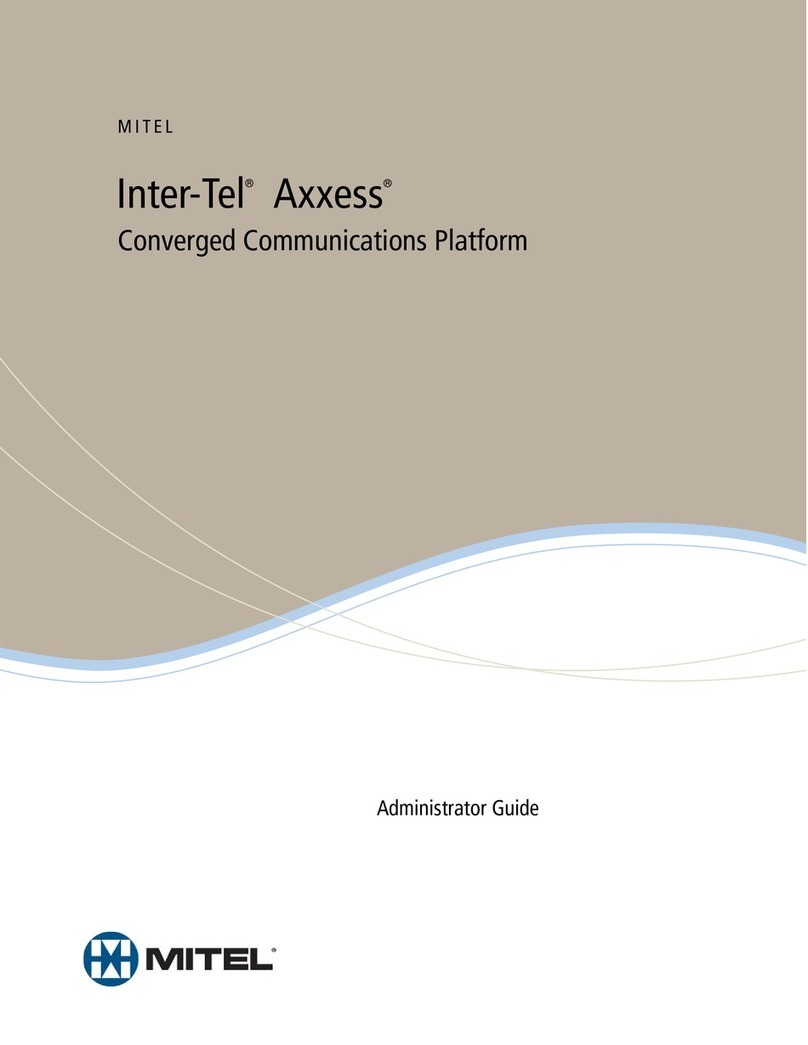 Mitel Inter-Tel Axxess Service manual
