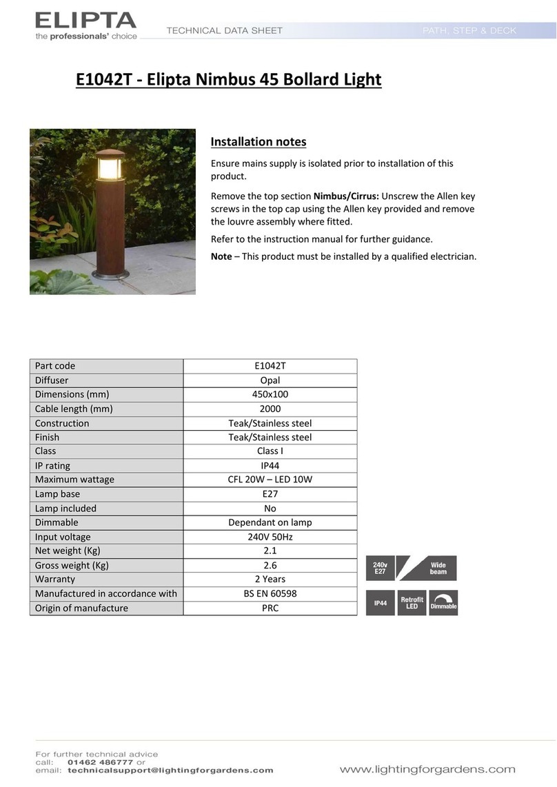 Elipta Nimbus 45 E1042T Installation notes Elipta Nimbus 45 E1042T Installation notes