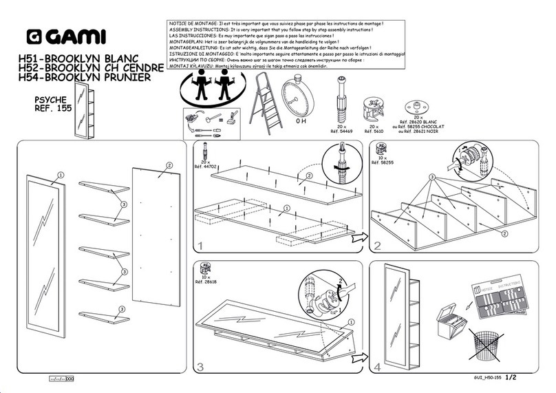 Gami BROOKLYN BLANC H51 Assembly instructions Gami BROOKLYN BLANC H51 Assembly instructions
