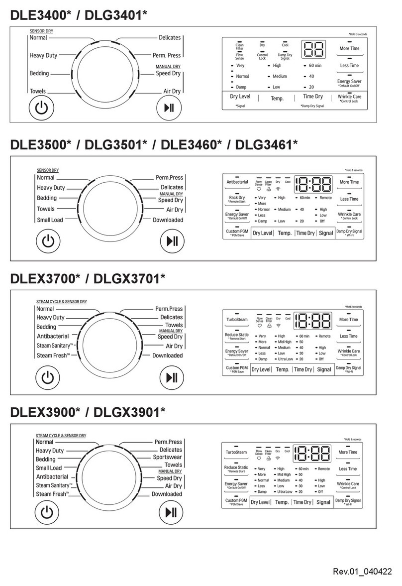 LG DLE3400 Series User manual