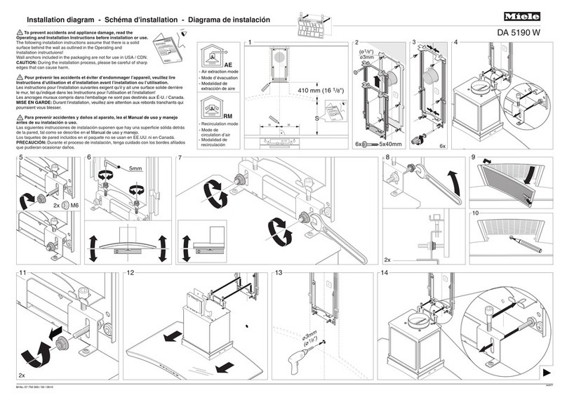 Miele DA 5190 W Installation diagram