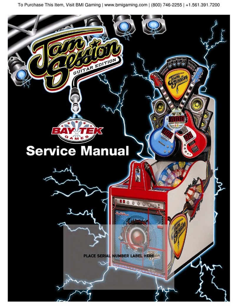 Bay Tek Games GUITAR EDITION JAM SESSION User manual Bay Tek Games GUITAR EDITION JAM SESSION User manual