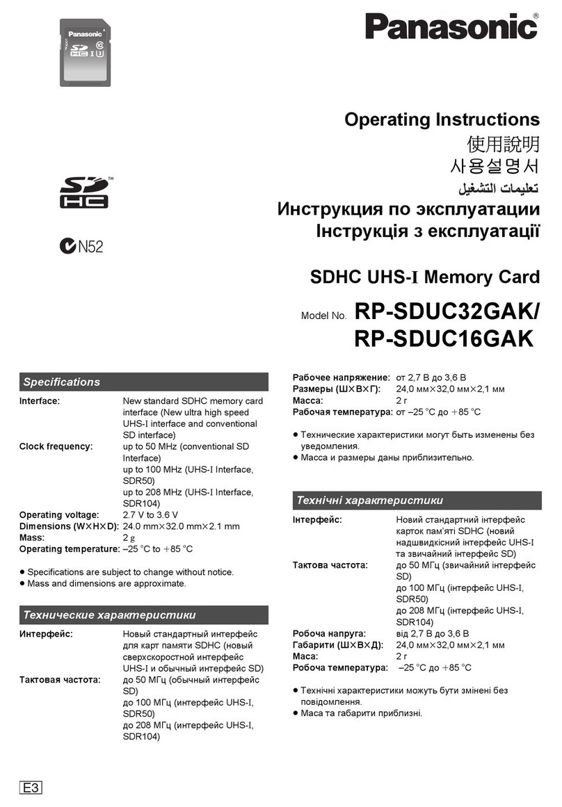 Panasonic RP-SDUC32GAK operating instructions