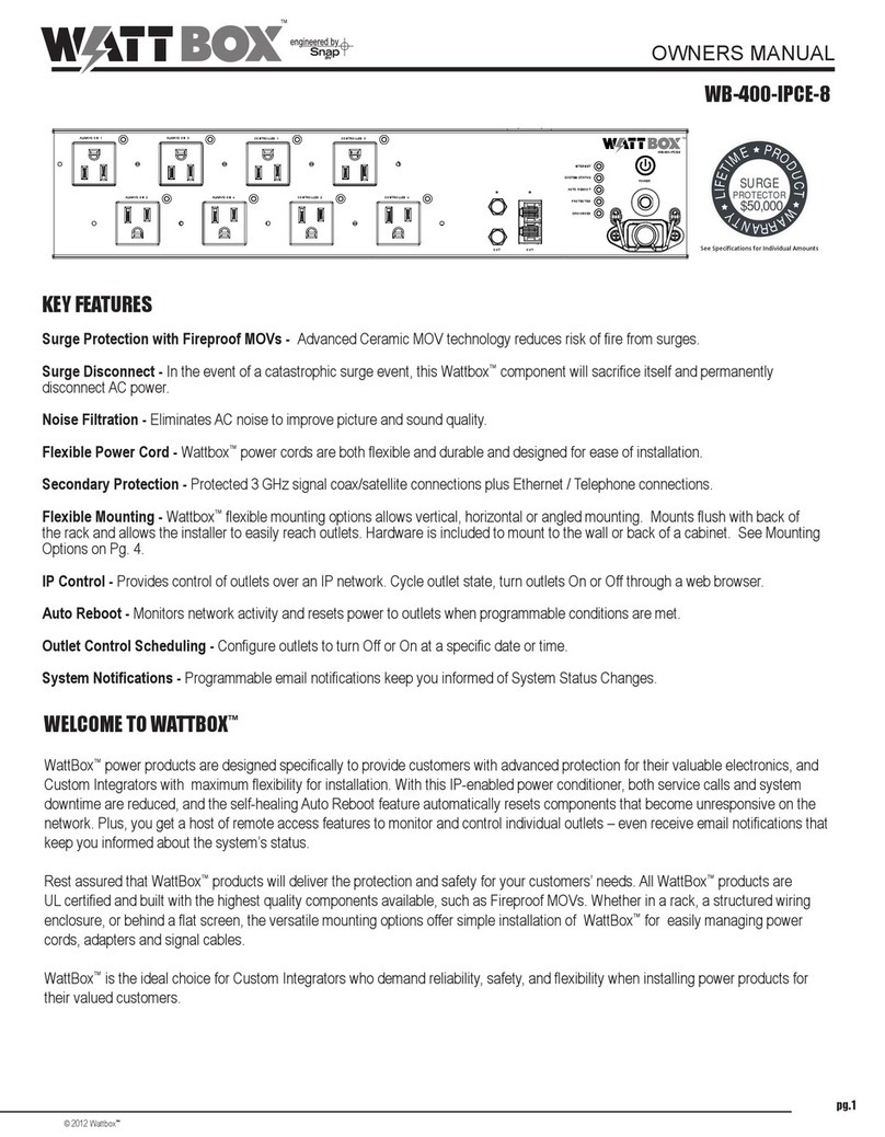 watt box WB-400-IPCE-8 owner's manual watt box WB-400-IPCE-8 owner's manual