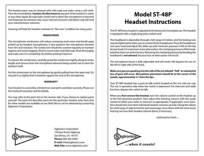 Sigtronics ST-48P Series User manual