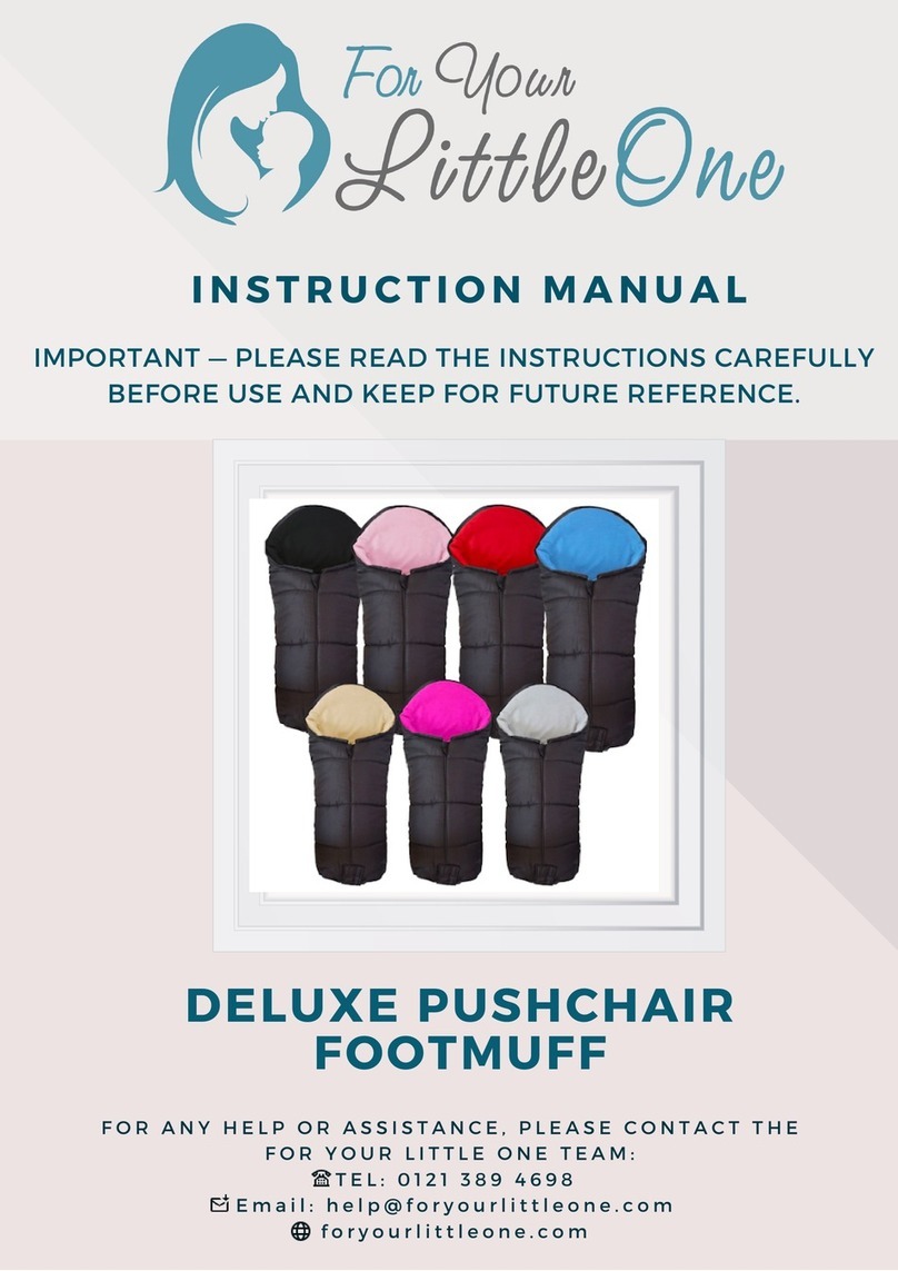 For Your Little One DELUXE PUSHCHAIR FOOTMUFF instruction manual