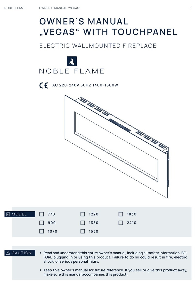 Noble Flame VEGAS Series owner's manual