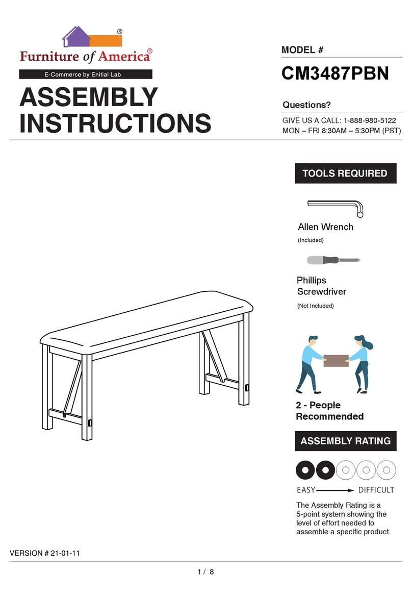Furniture of America CM3487PBN Assembly instructions