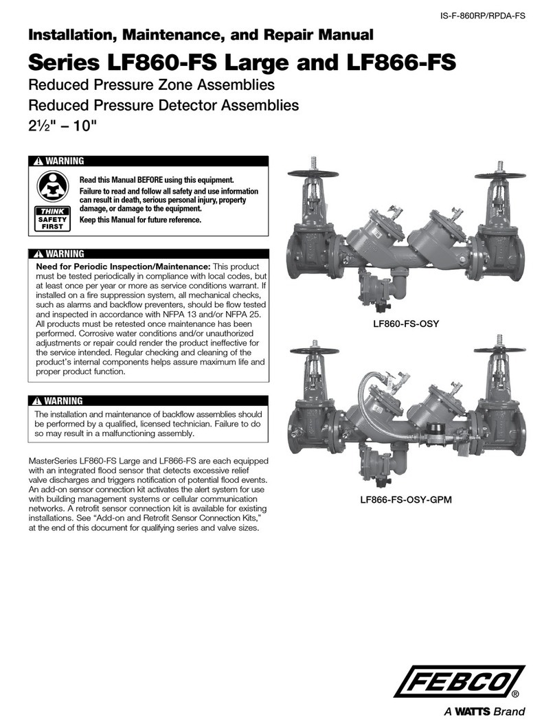 Watts LF860-FS Large Series Operating instructions