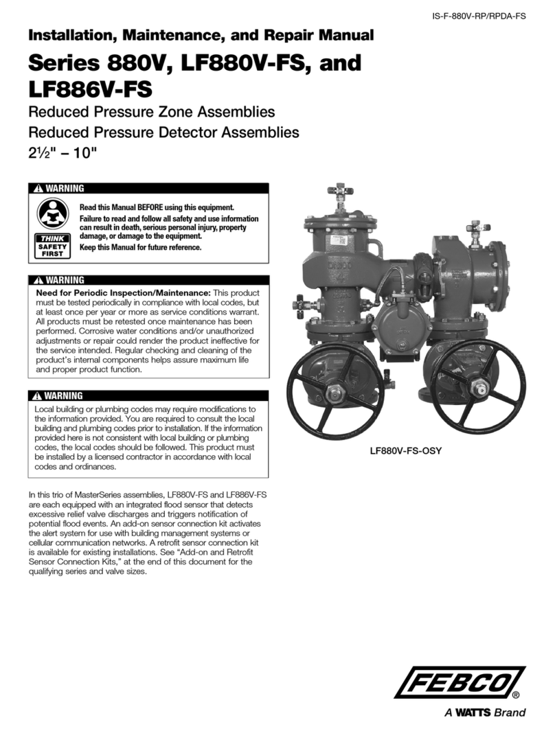 Watts FEBCO 880V Series Operating instructions Watts FEBCO 880V Series Operating instructions