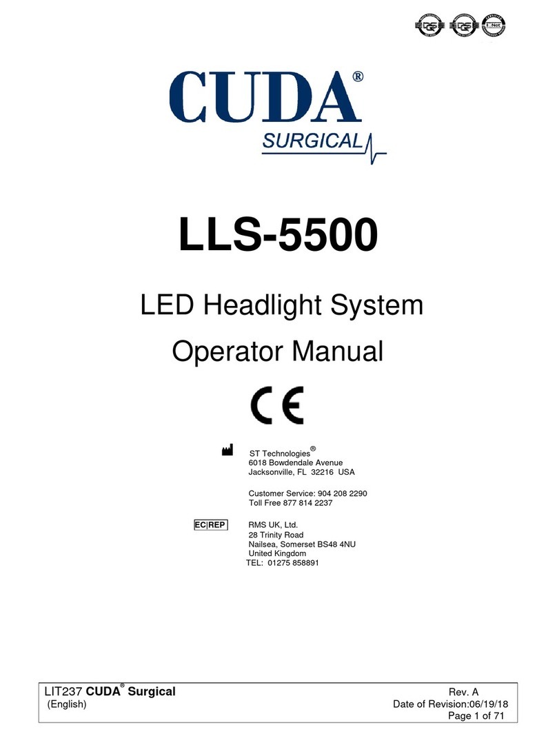 Cuda surgical LLS-5500 User manual