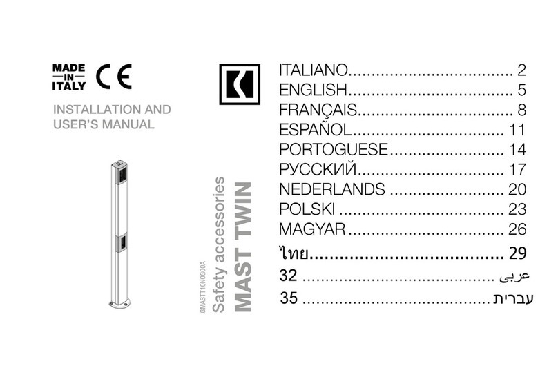 Comunello Automation MAST TWIN User manual Comunello Automation MAST TWIN User manual