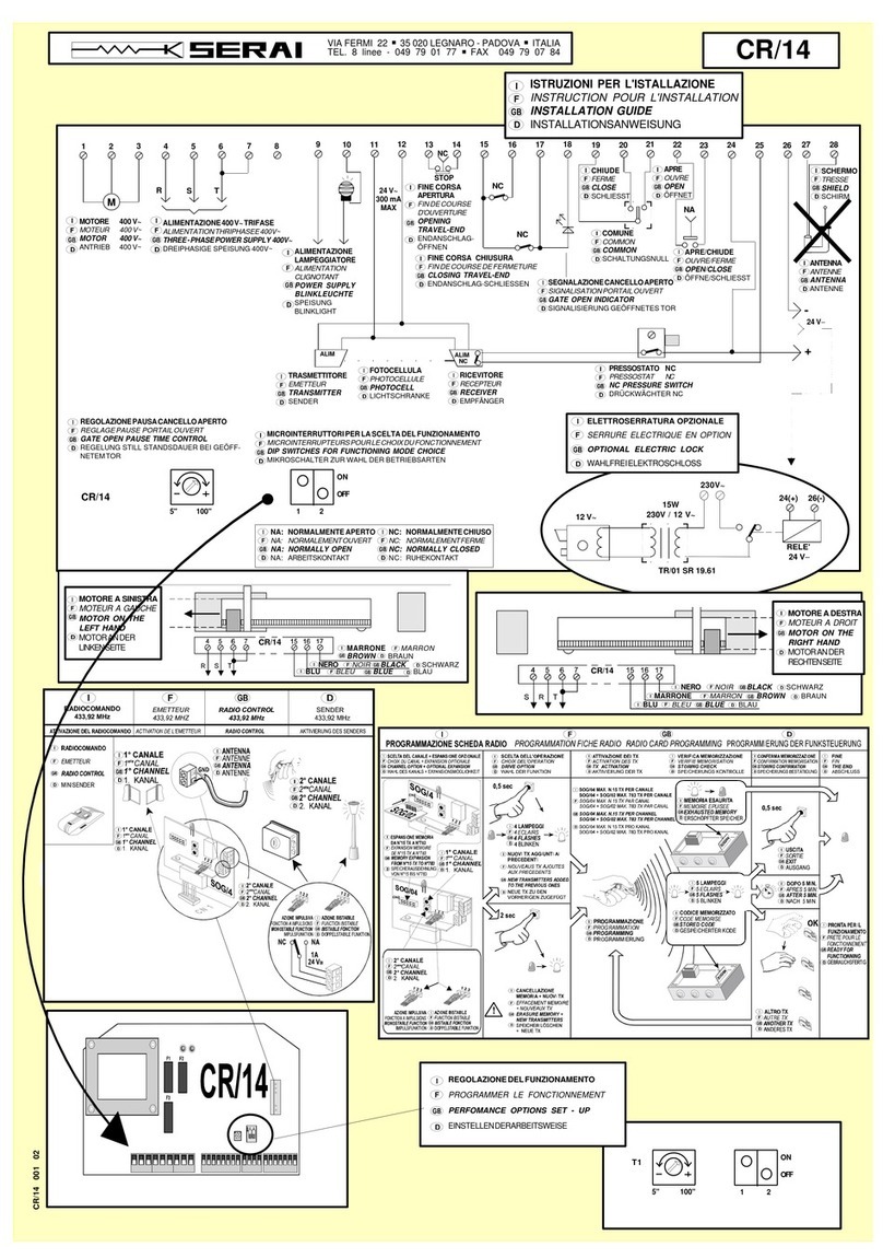 Serai CR/14 installation guide