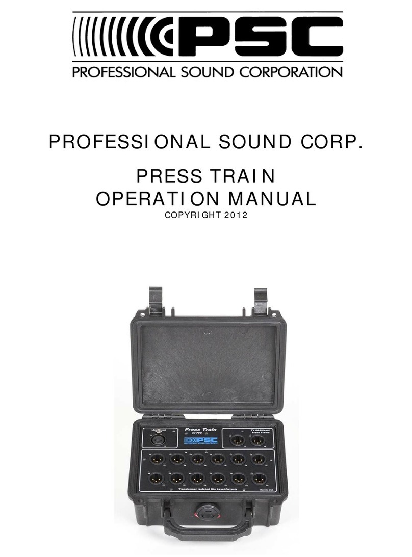 PSC PRESS TRAIN User manual