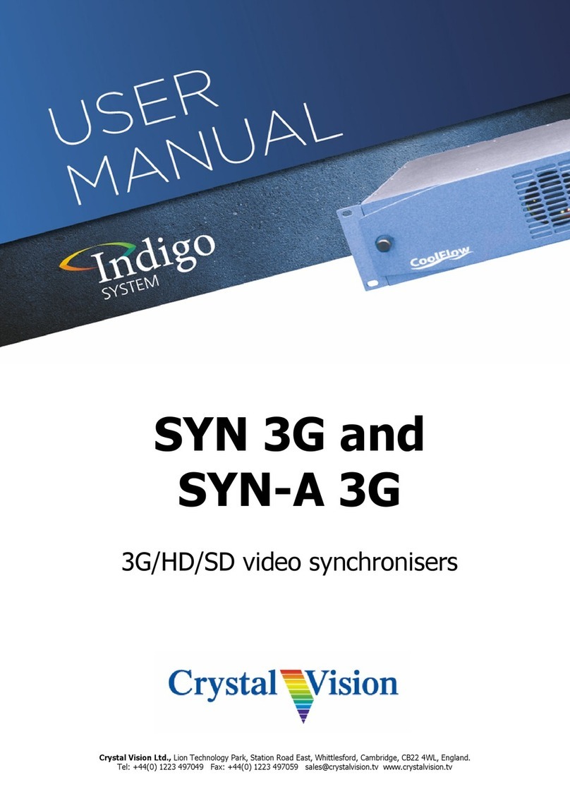 Crystal Vision Indigo SYN 3G user manual