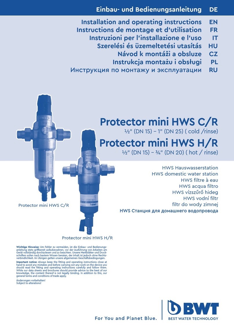 BWT Protector mini HWS C/R User manual