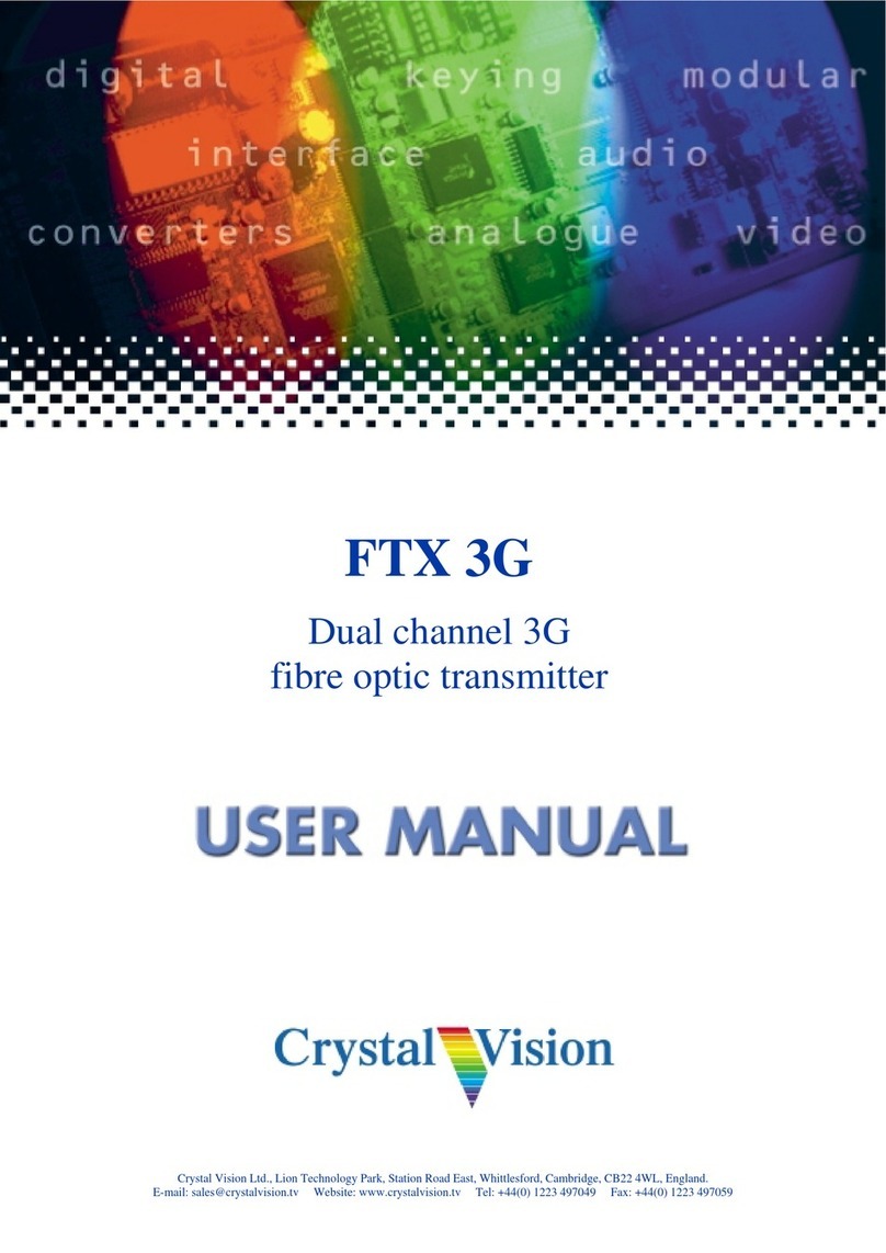 Crystal Vision FTX 3G User manual