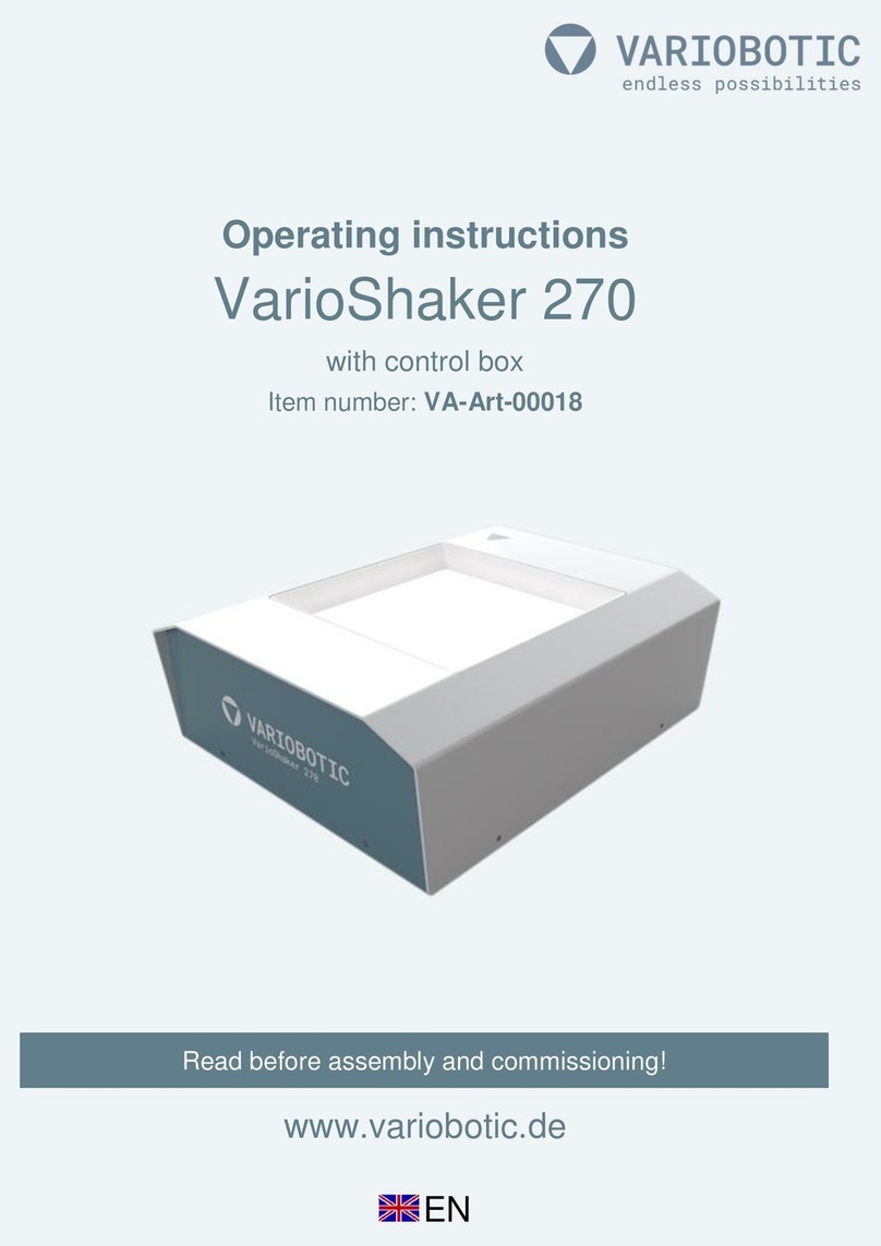 VARIOBOTIC VarioShaker 270 operating instructions