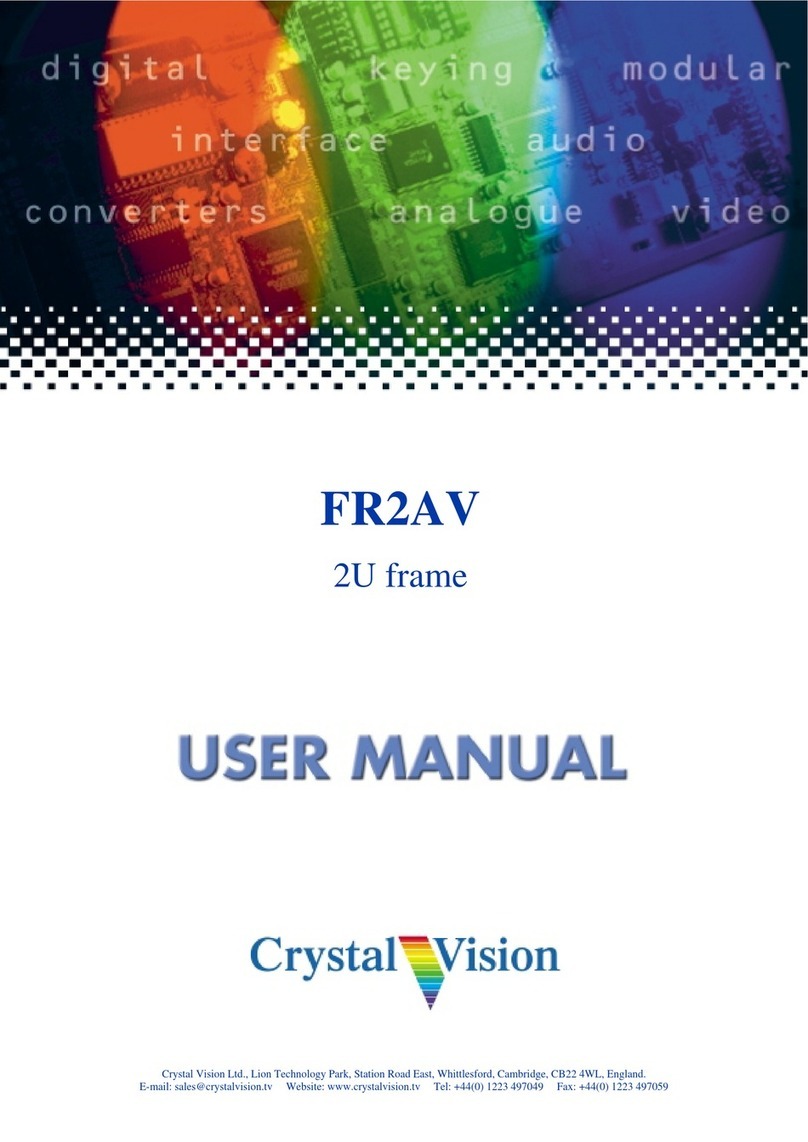Crystal Vision FR2AV User manual