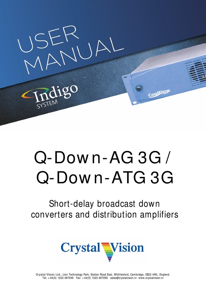 Crystal Vision Indigo Q-Down-AG 3G user manual Crystal Vision Indigo Q-Down-AG 3G user manual