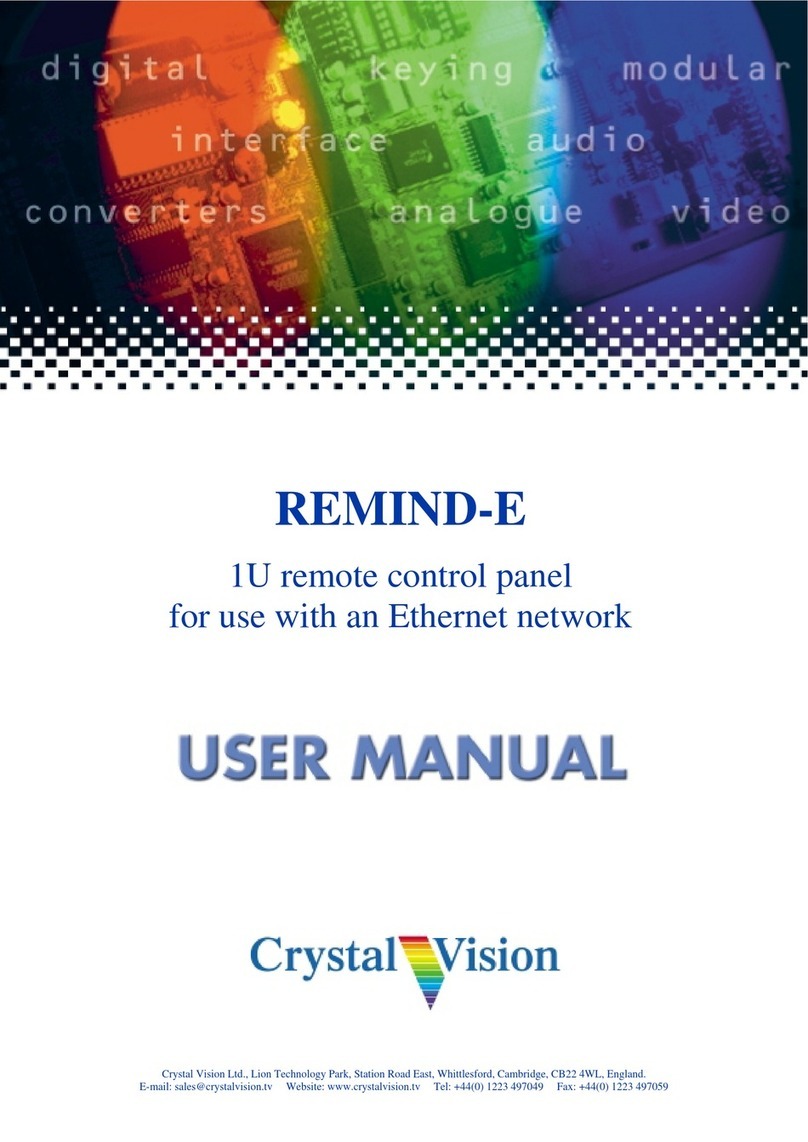 Crystal Vision REMIND-E user manual