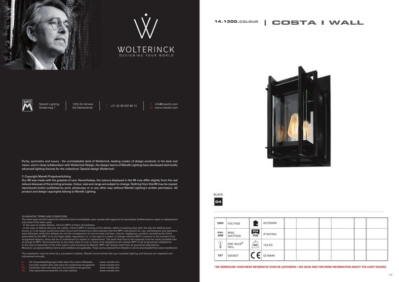 Maretti WOLTERINCK COSTA I WALL User manual