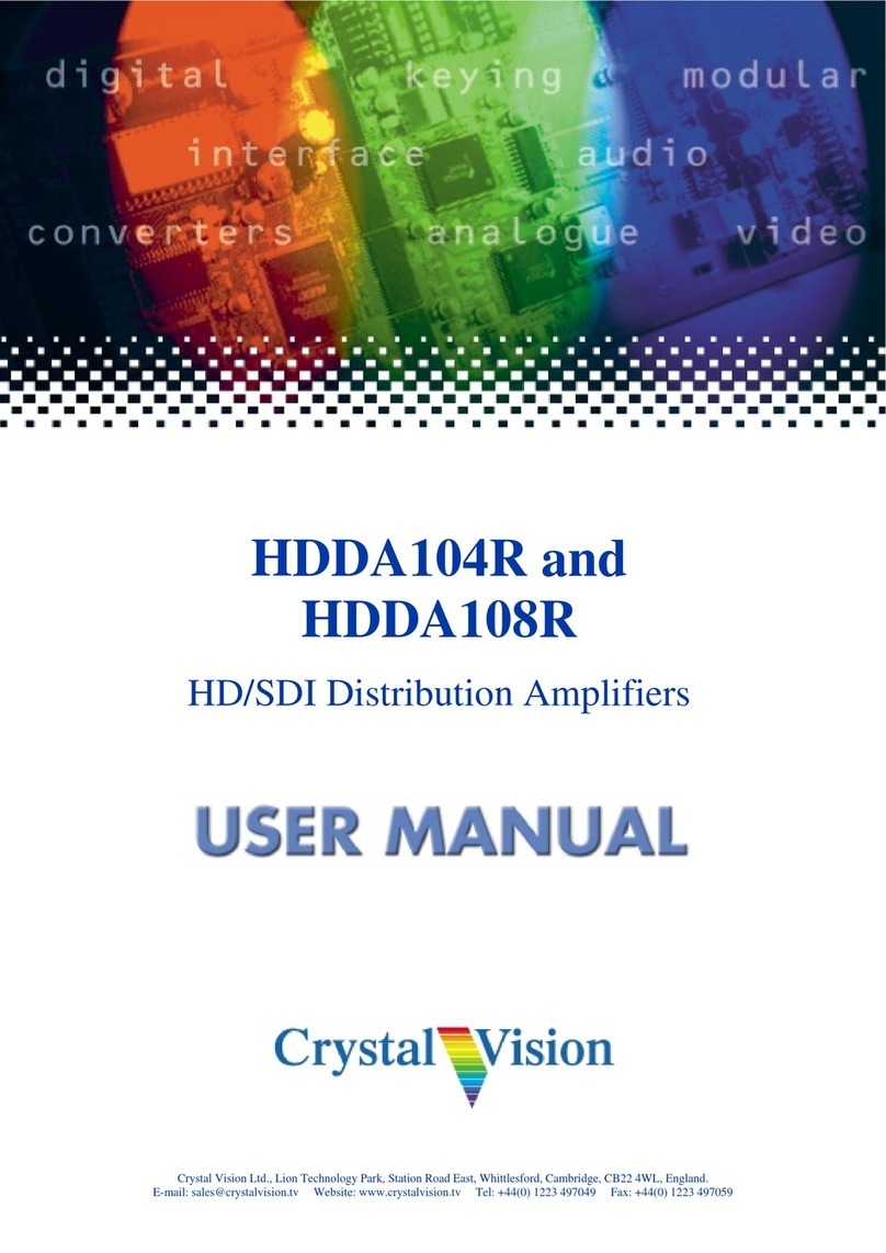 Crystal Vision HDDA104R user manual
