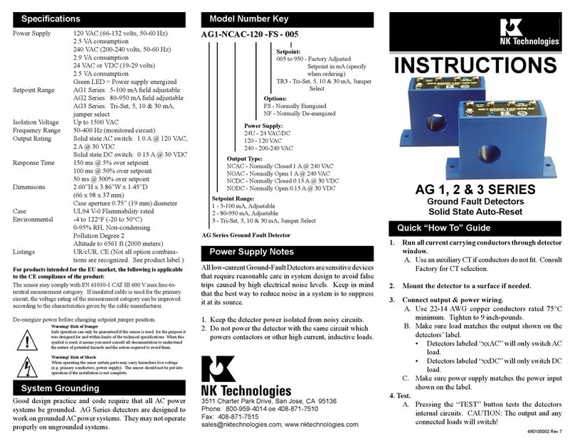 NK TECHNOLOGIES AG 1 Series instructions