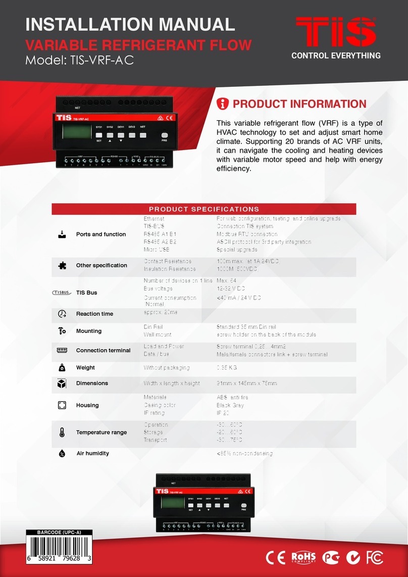 TIS TIS-VRF-AC installation manual