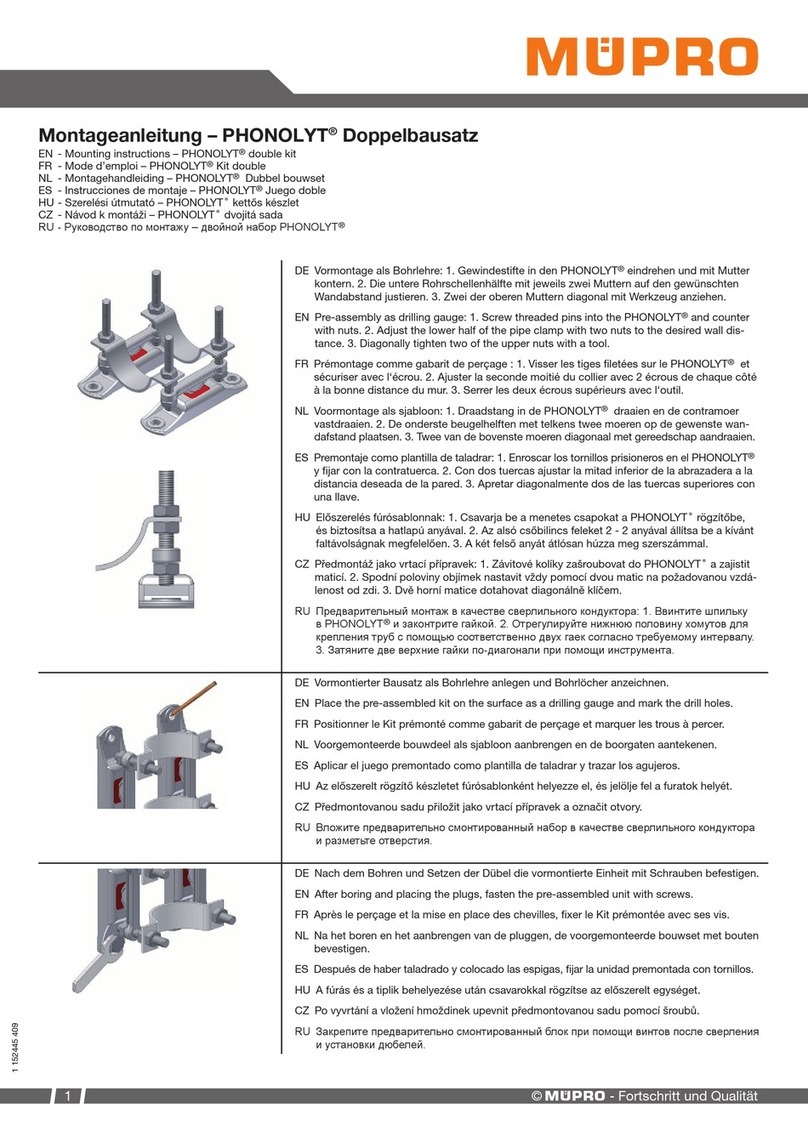 Mupro PHONOLYT double kit Mounting instructions