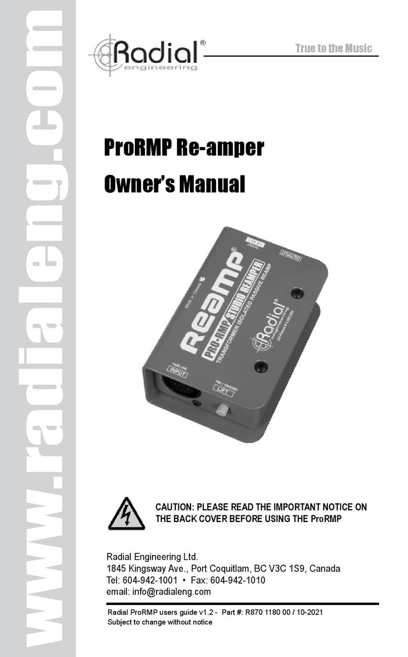 Radial Engineering ProRMP owner's manual