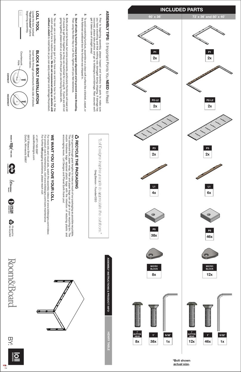 Loll Designs Room & Board Henry 60W User manual Loll Designs Room & Board Henry 60W User manual