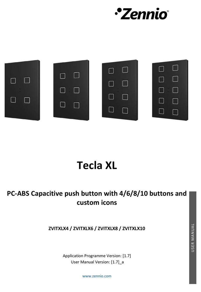 Zennio Tecla XL X4 User manual