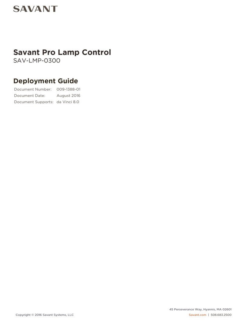 Savant SAV-LMP-0300 Deployment guide