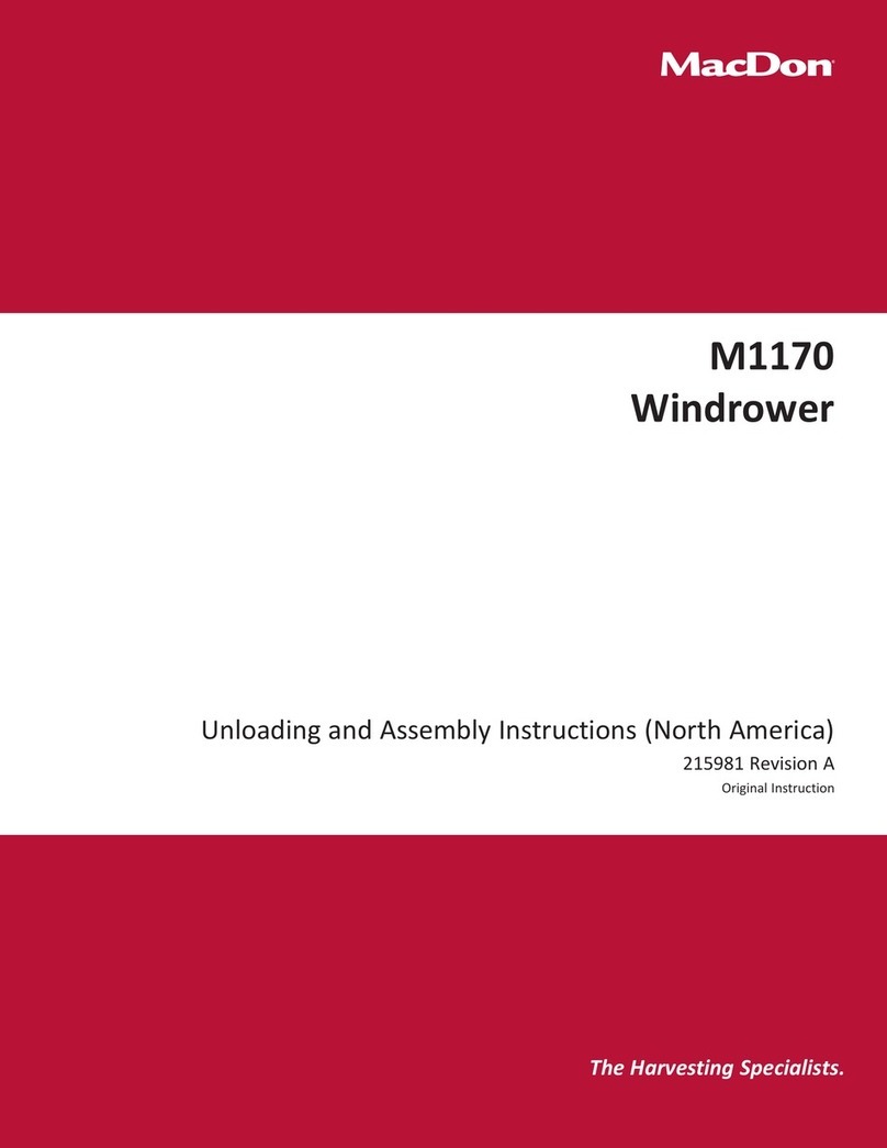 MacDon M1170 Unloading and assembly instructions
