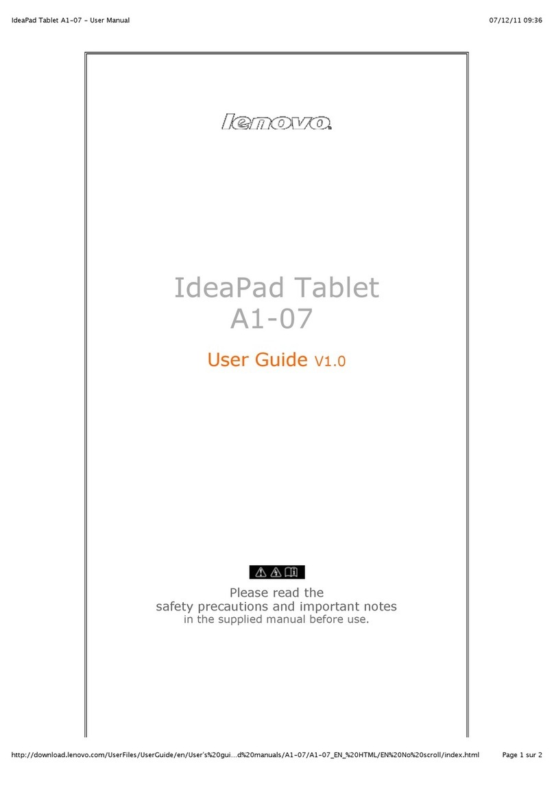Lenovo IdeaPad A1-07 User manual Lenovo IdeaPad A1-07 User manual