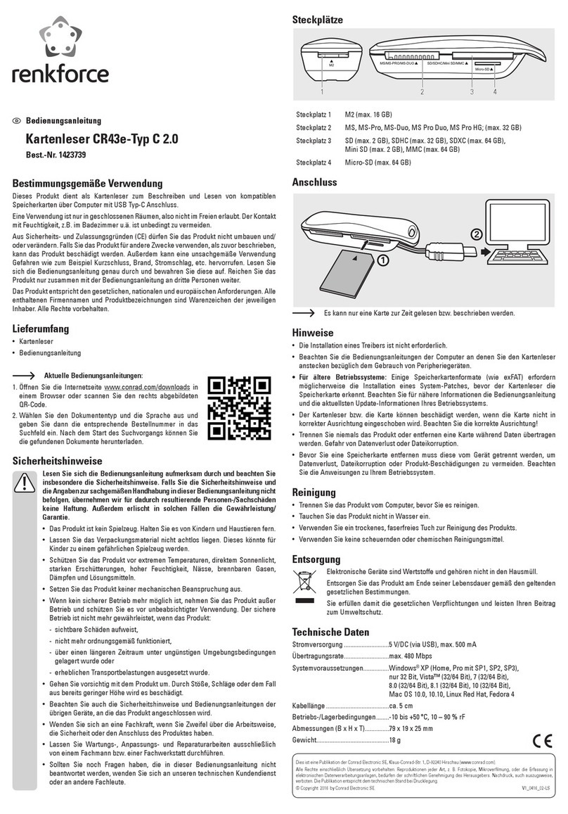 Renkforce CR43e operating instructions