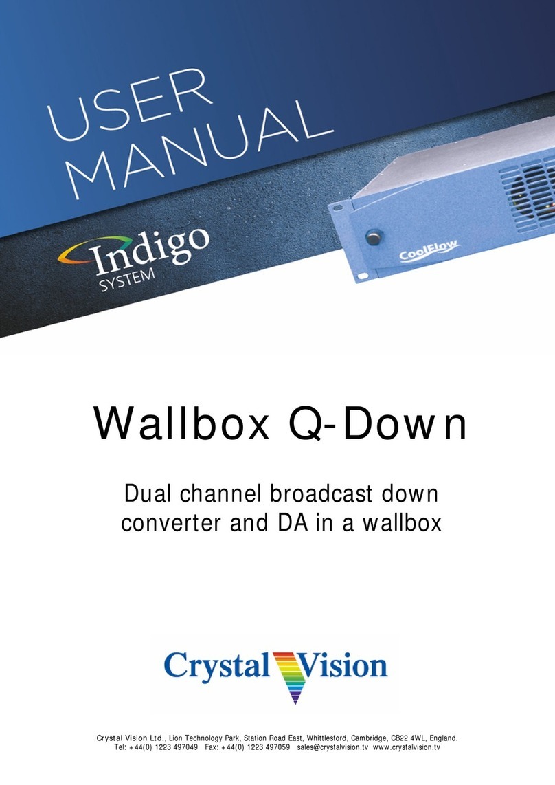 Crystal Vision Indigo Wallbox Q-Down User manual Crystal Vision Indigo Wallbox Q-Down User manual