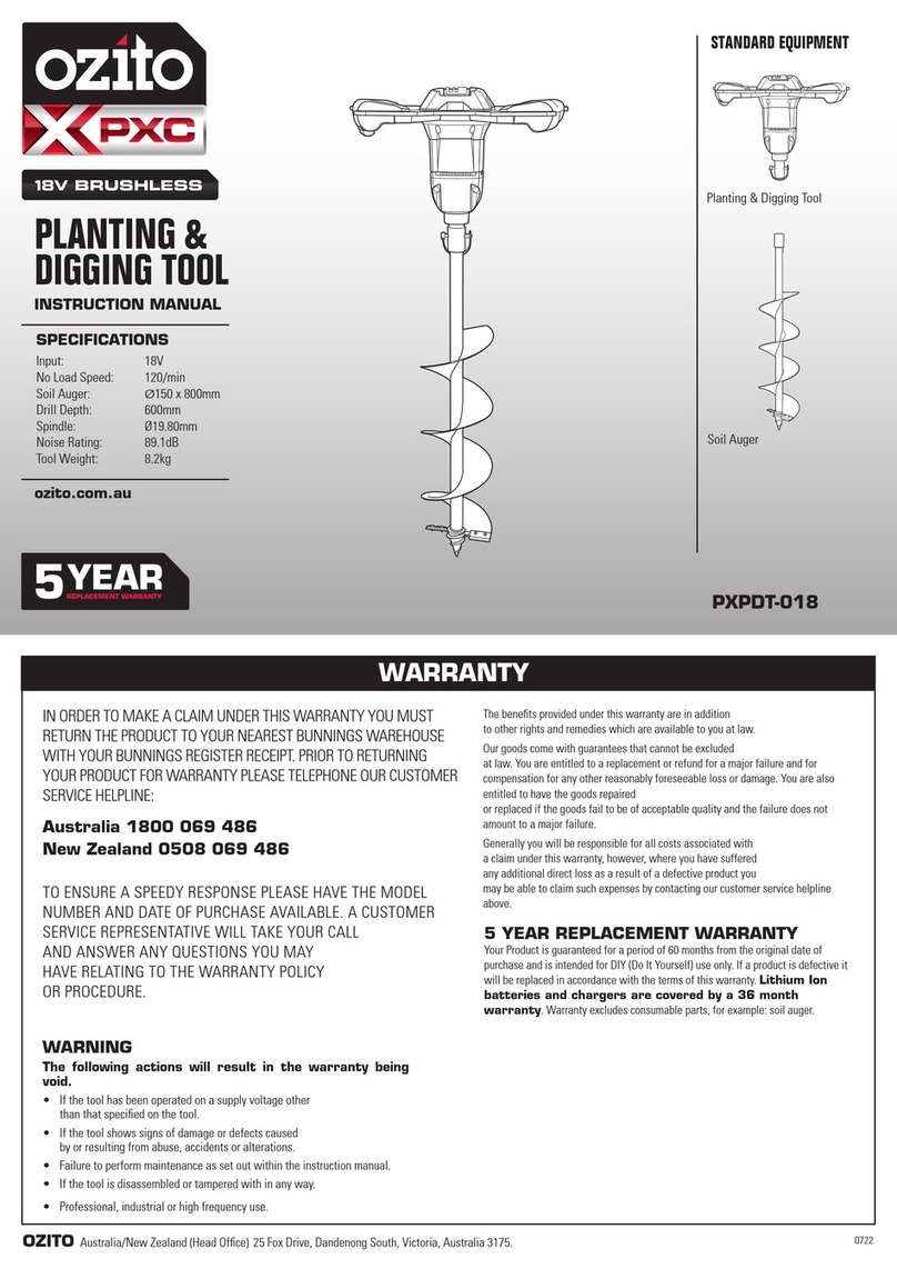 Ozito PXC PXPDT-018 instruction manual