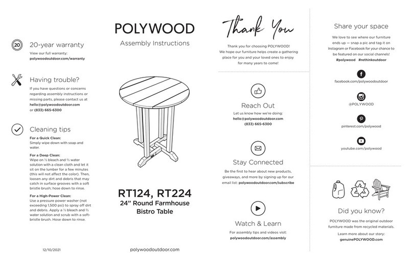 Polywood PWS1299-1 User manual