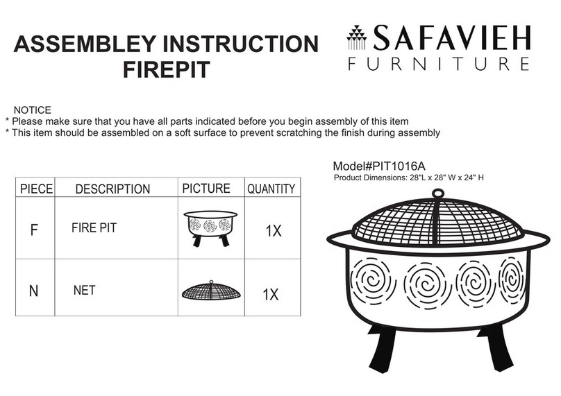 Safavieh Furniture PIT1016A Assembly instructions