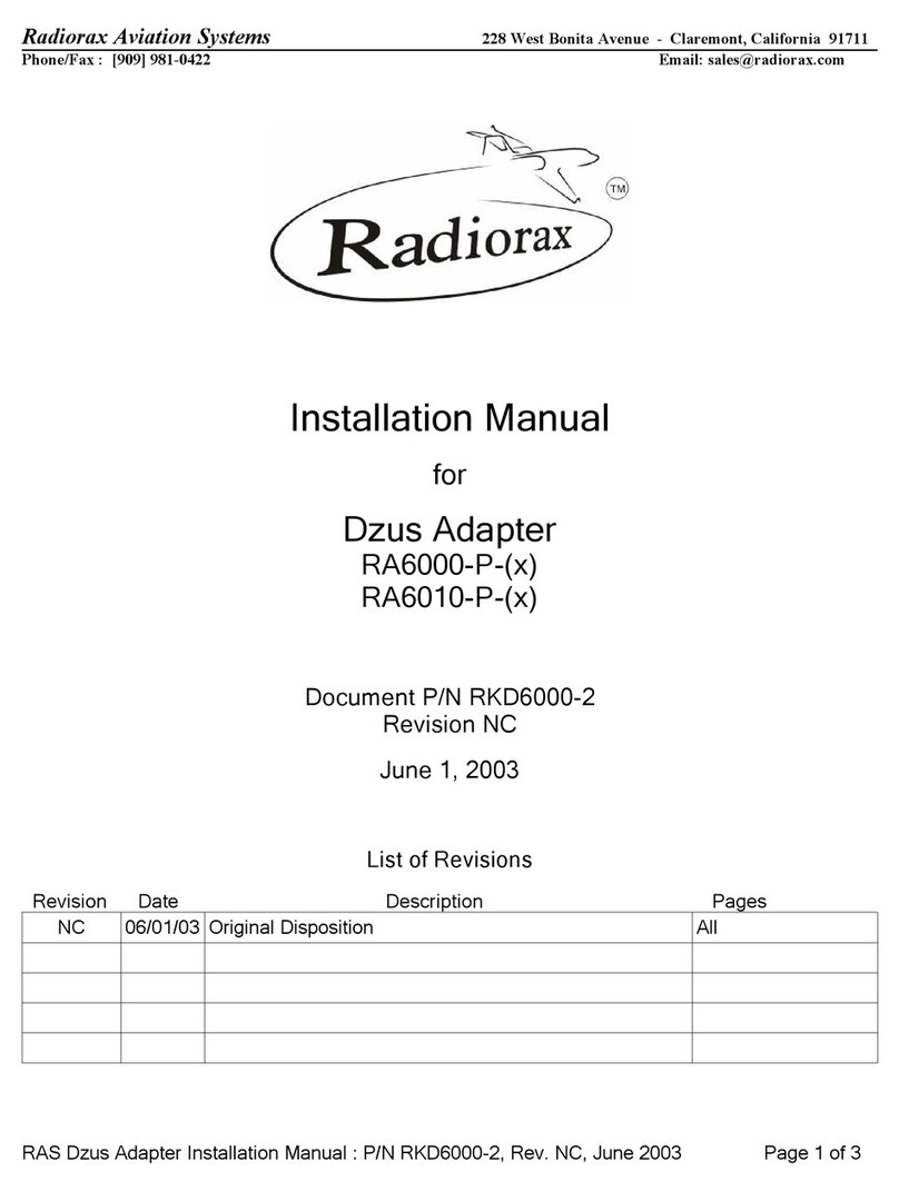 Radiorax RA6000-P Series installation manual