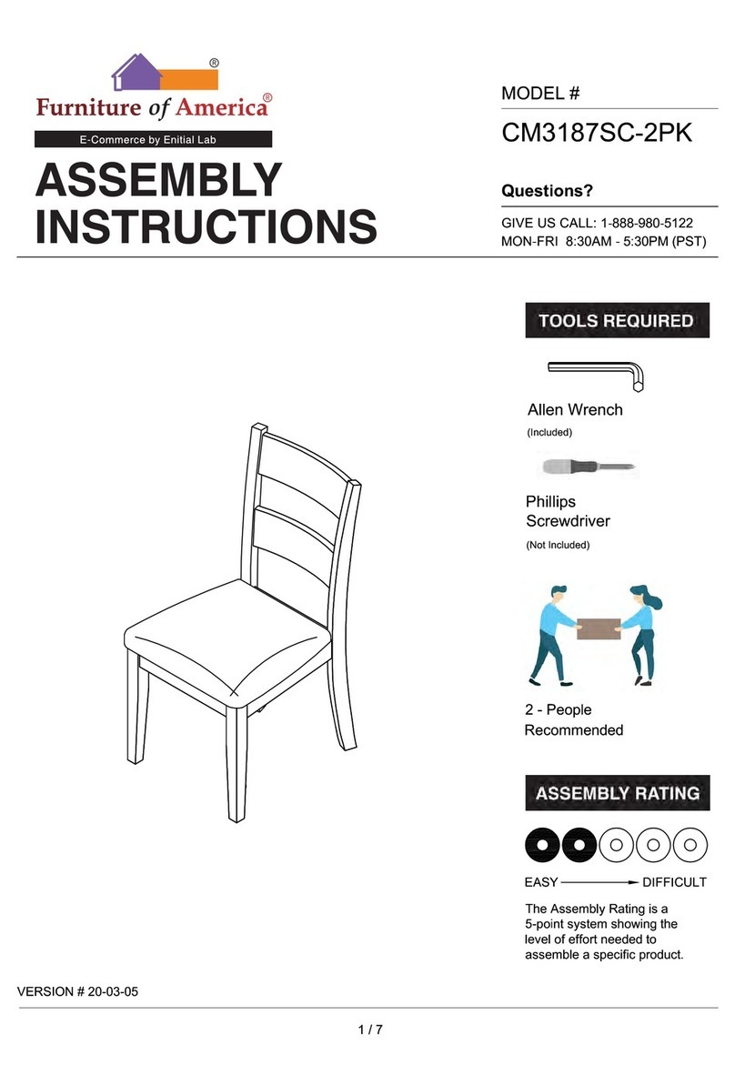 Furniture of America CM3187SC-2PK Assembly instructions Furniture of America CM3187SC-2PK Assembly instructions