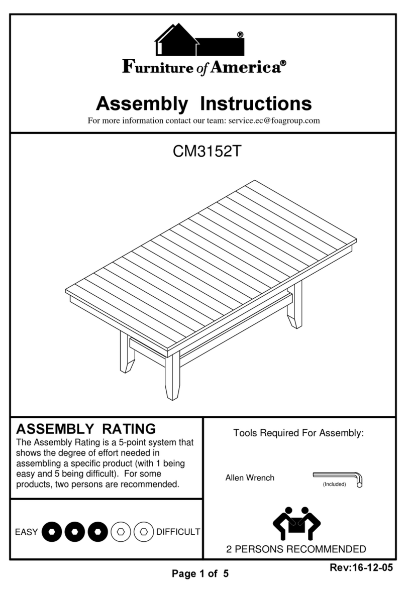 Furniture of America CM3152T Assembly instructions